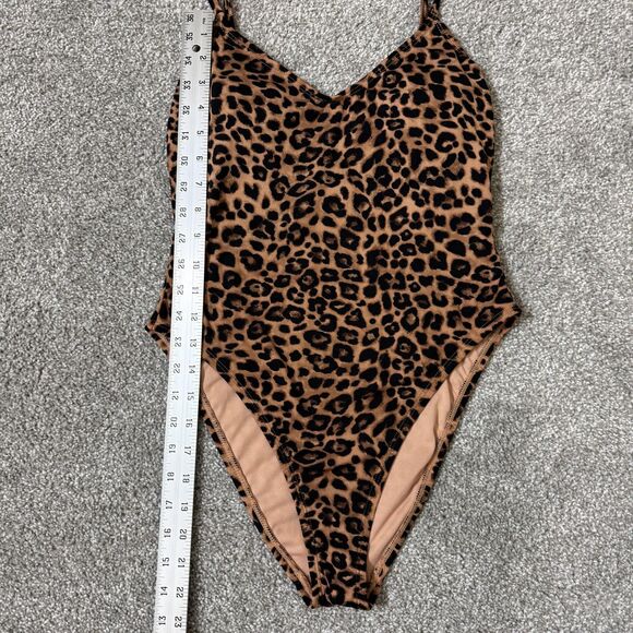 Wild Fable Swimsuit Womens Medium One Piece Leopard Animal Print Sexy Summer - Picture 7 of 10